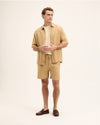 The GoodPeople Hlin Linen Shorts Beige Brown