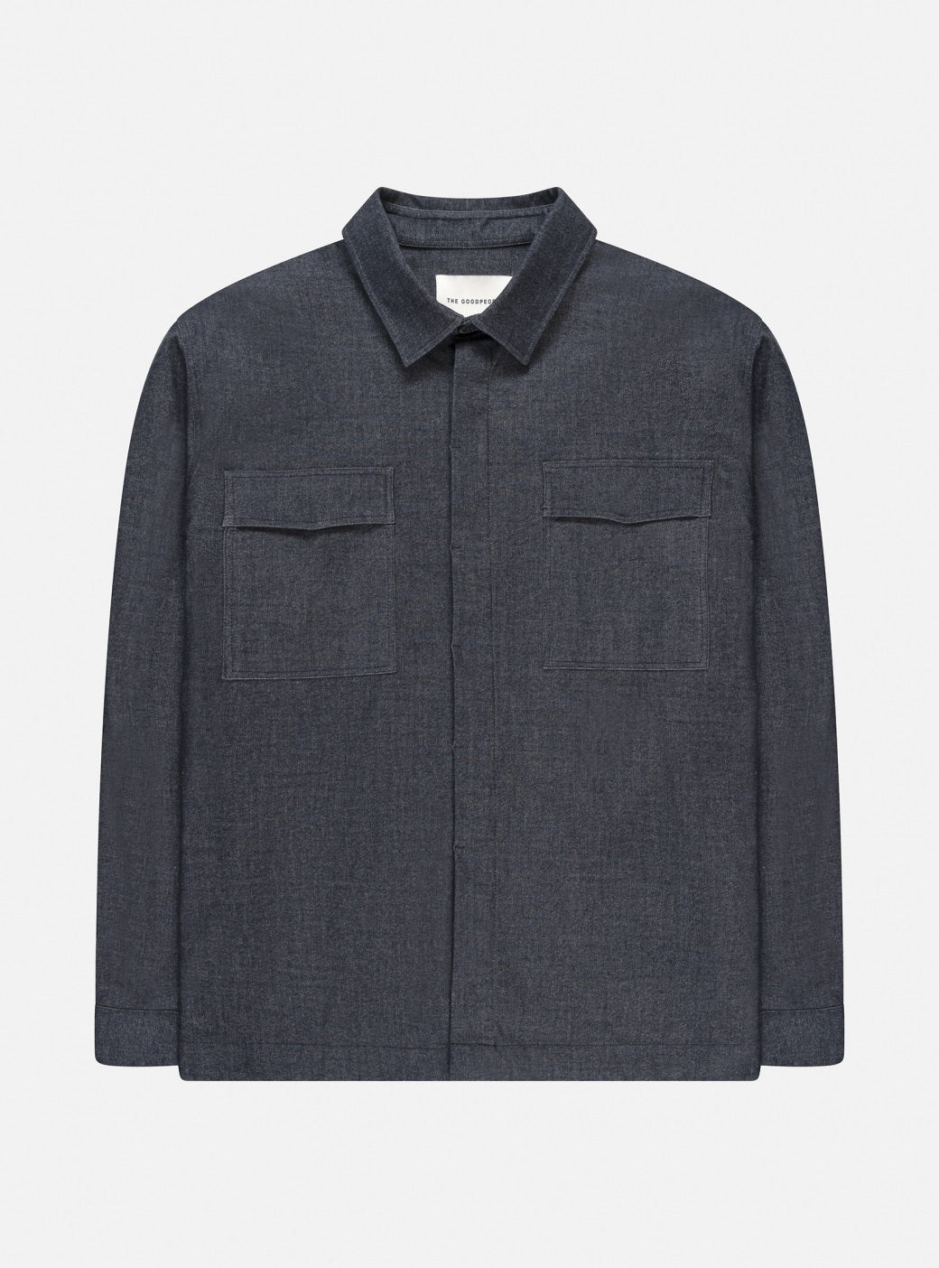 The GoodPeople Navy Jonas Shirt – vooraanzicht