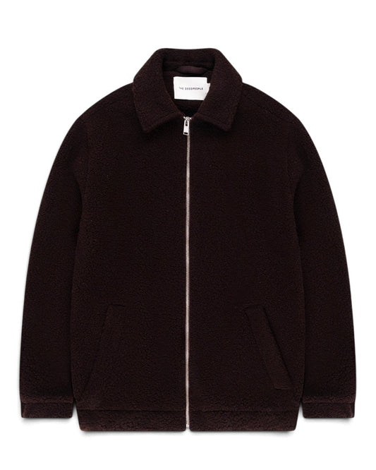 The GoodPeople JTeddy Regular Fit Jacket Chocolate Brown - productfoto 1