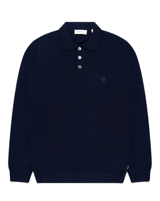 The GoodPeople Ken Knitted Polo Navy - beeld 1
