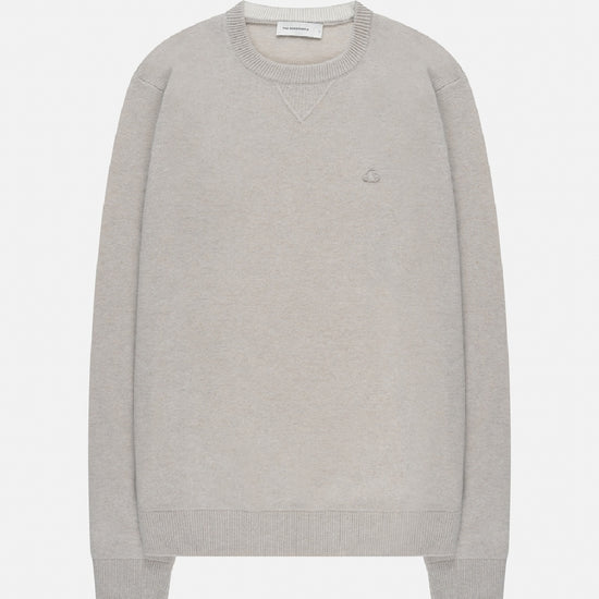 The GoodPeople Knox Merino Wool Pullover Off White Melange – productbeeld 1