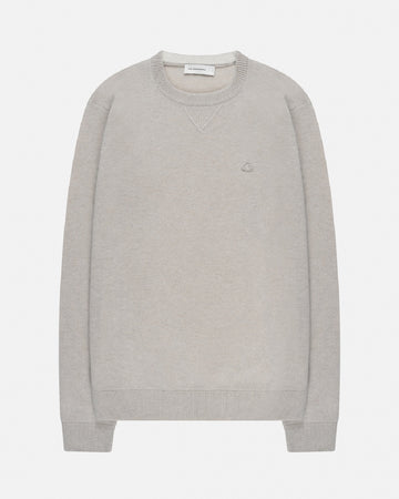 The GoodPeople Knox Merino Wool Pullover Off White Melange – productbeeld 1