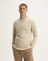 The GoodPeople Knox Merino Wool Pullover Off White Melange – productbeeld 2