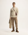 The GoodPeople Knox Merino Wool Pullover Off White Melange – productbeeld 4