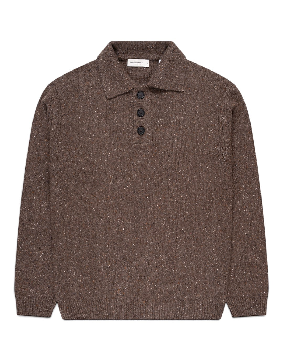 The GoodPeople KPolo Knitted Polo Mocca - beeld 1