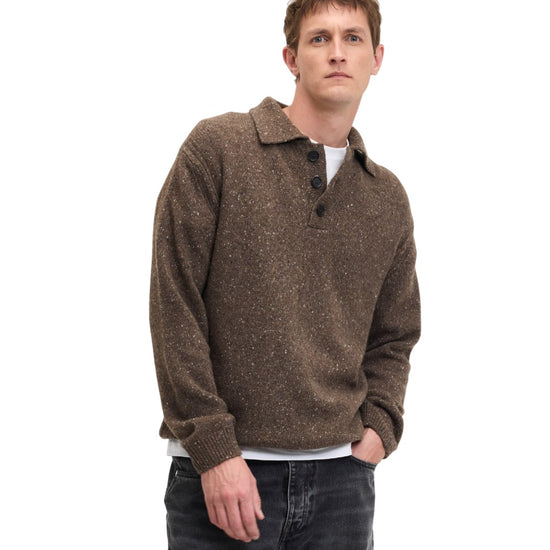 The GoodPeople KPolo Knitted Polo Mocca - beeld 2