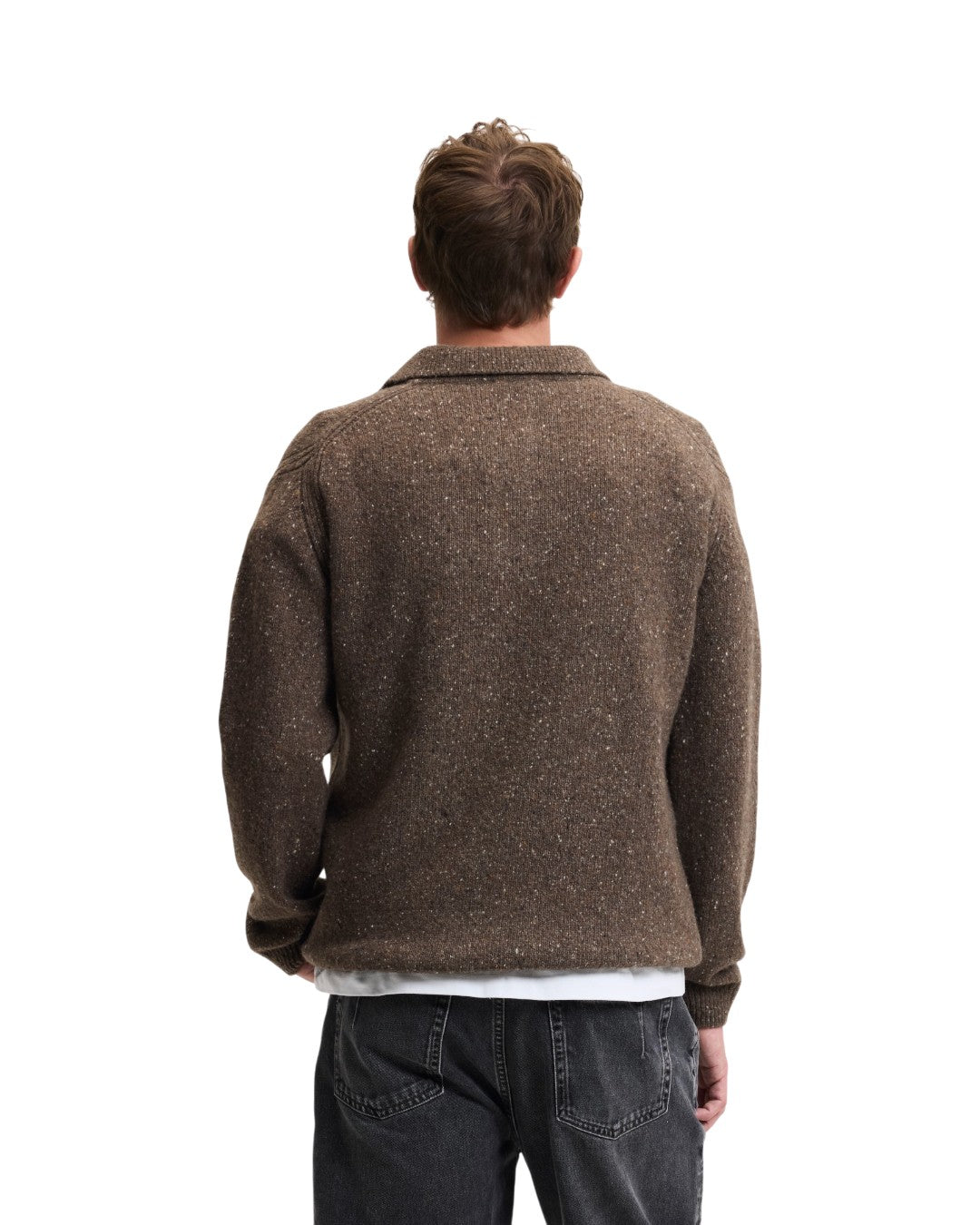The GoodPeople KPolo Knitted Polo Mocca - beeld 3