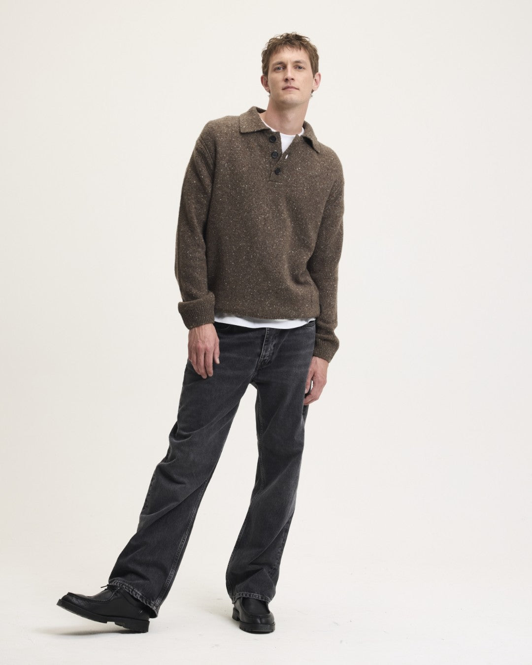 The GoodPeople KPolo Knitted Polo Mocca - beeld 4