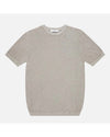 The GoodPeople Light Grey Ktee Boucle Knit T-shirt – vooraanzicht