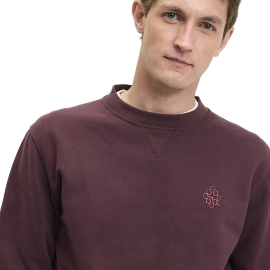 The GoodPeople Lommy Signature Sweater Bordeaux - beeld 2