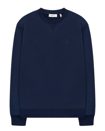 The GoodPeople Lommy donkerblauwe sweater, van voren