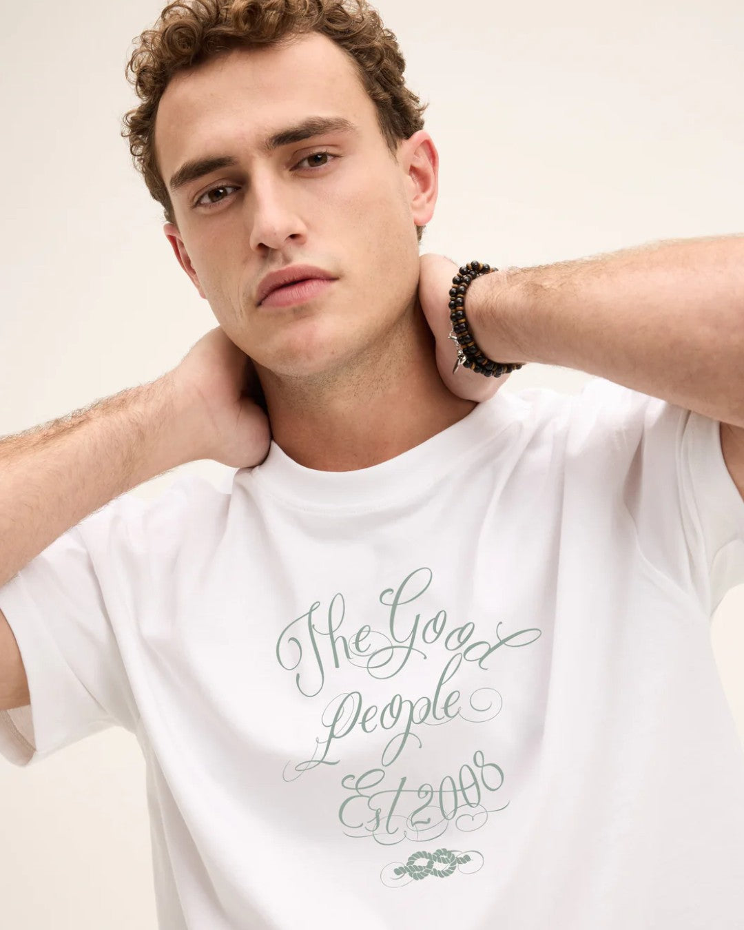 The GoodPeople Oscar Artwork T-shirt White - beeld 2