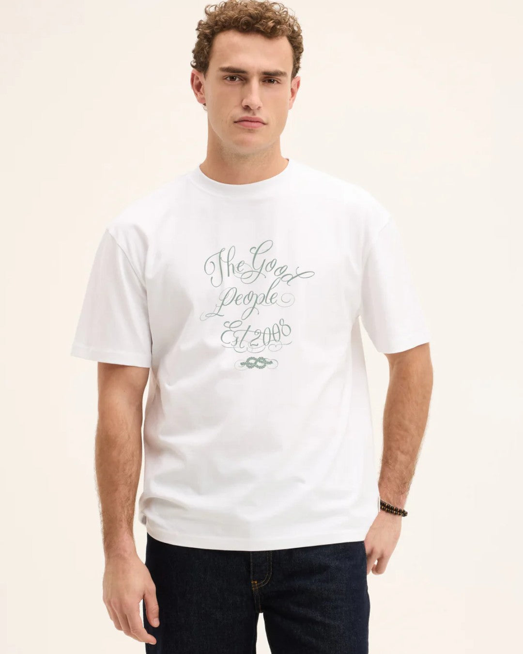 The GoodPeople Oscar Artwork T-shirt White - beeld 3