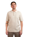 Sand PStructure Structured Knitted Polo