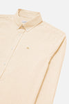 The GoodPeople Seinfeld Striped Shirt White Rust – vooraanzicht