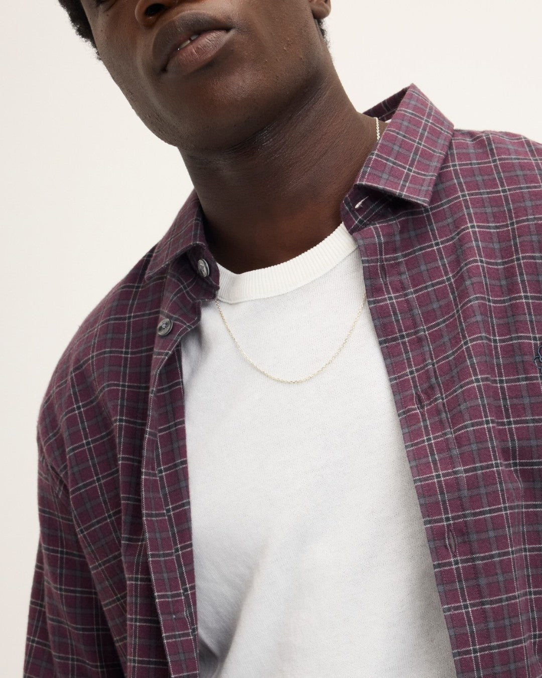 The GoodPeople Seinfield Shirt Bordeaux - beeld 4