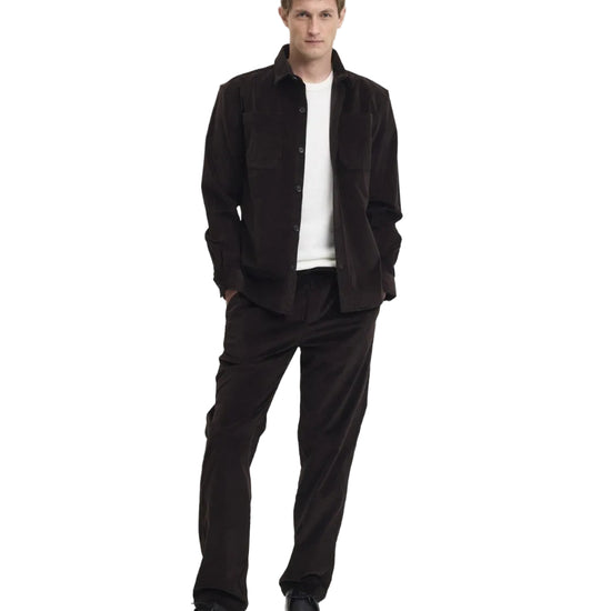 The GoodPeople Snewy Corduroy Shirt Chocolate Brown - beeld 4