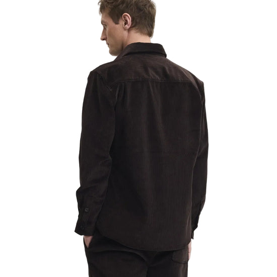 The GoodPeople Snewy Corduroy Shirt Chocolate Brown - beeld 5