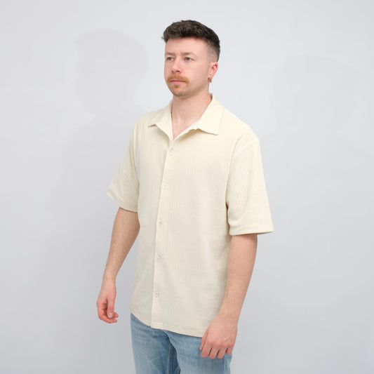 The GoodPeople Softsun Towelling Shirt Beige – productbeeld 2