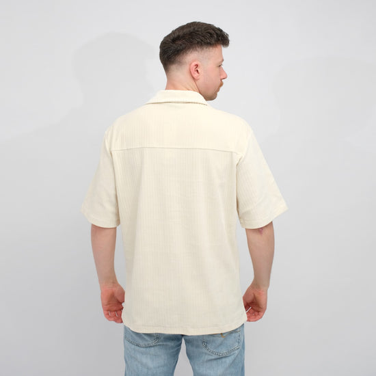 The GoodPeople Softsun Towelling Shirt Beige – productbeeld 3