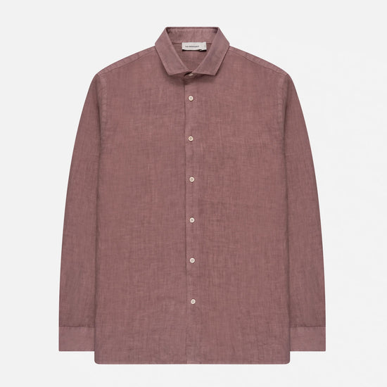 The GoodPeople Rose Brown Soho Linen Shirt Rose Brown – productbeeld 2
