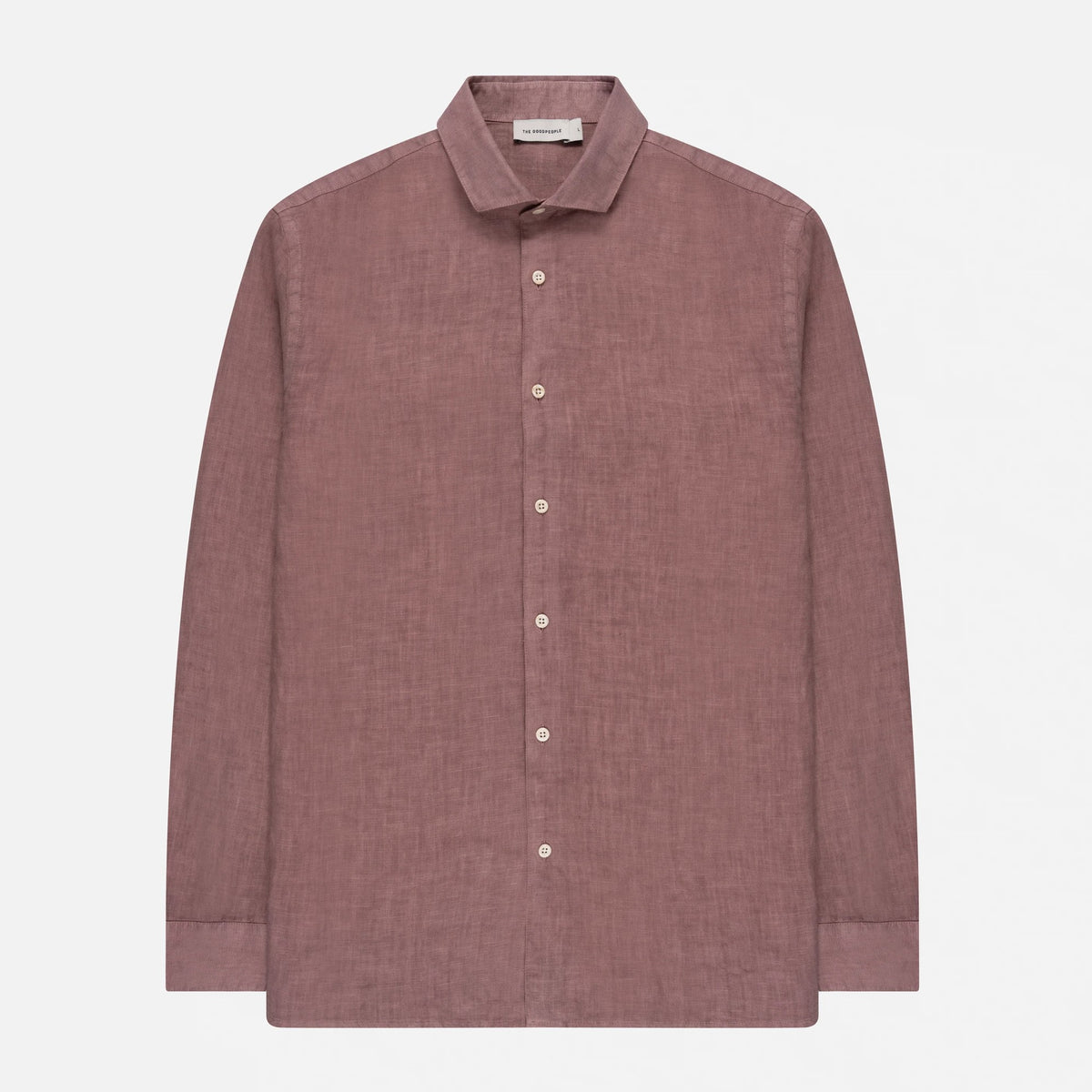 The GoodPeople Rose Brown Soho Linen Shirt Rose Brown – productbeeld 2
