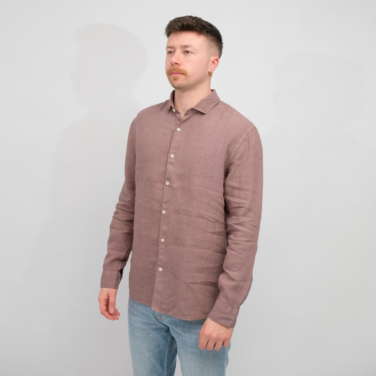 The GoodPeople Rose Brown Soho Linen Shirt Rose Brown – productbeeld 5