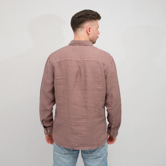 The GoodPeople Rose Brown Soho Linen Shirt Rose Brown – productbeeld 6