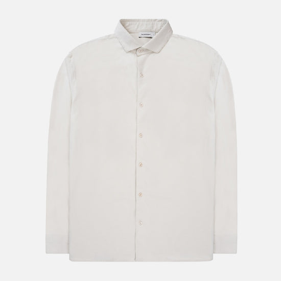 The GoodPeople Stirr Soft Cotton Regular Fit Shirt Off White – productbeeld 1