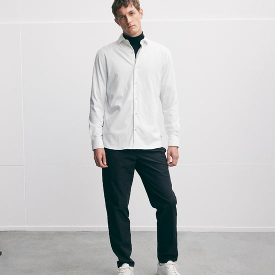 The GoodPeople Stirr Soft Cotton Regular Fit Shirt Off White – productbeeld 4