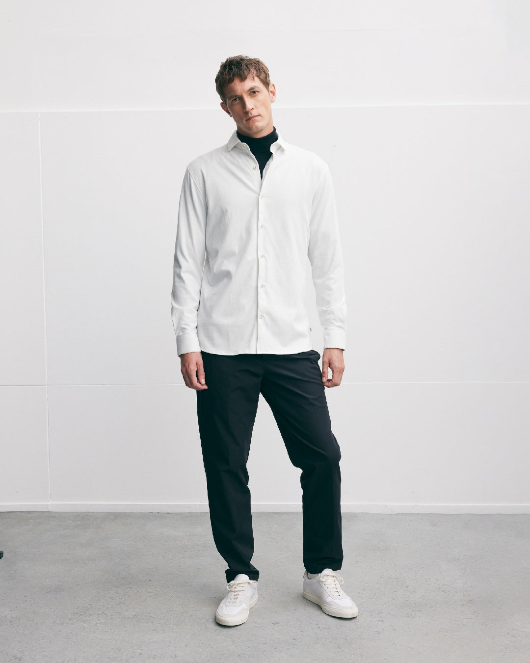 The GoodPeople Stirr Soft Cotton Regular Fit Shirt Off White – productbeeld 4