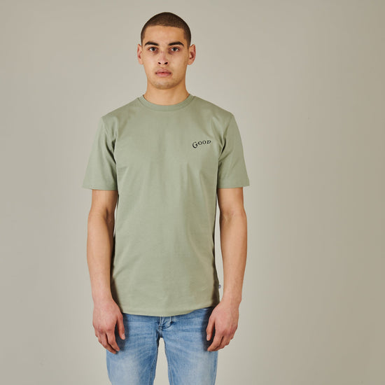 The GoodPeople Matisse Backprint T-shirt Light Green – productbeeld 2