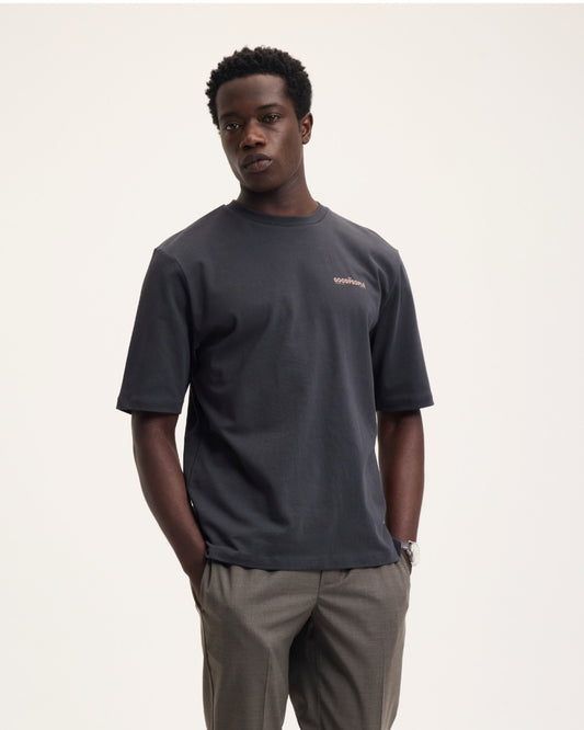 The GoodPeople Tex Artwork T-shirt Antraciet - beeld 3