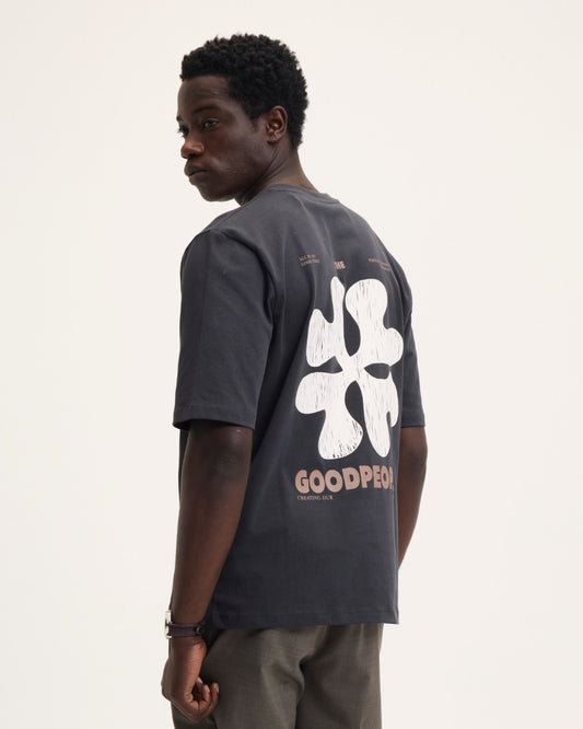 The GoodPeople Tex Artwork T-shirt Antraciet - beeld 4