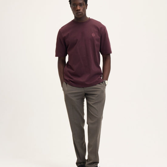 The GoodPeople Tommy Signature T-shirt Bordeaux - beeld 5