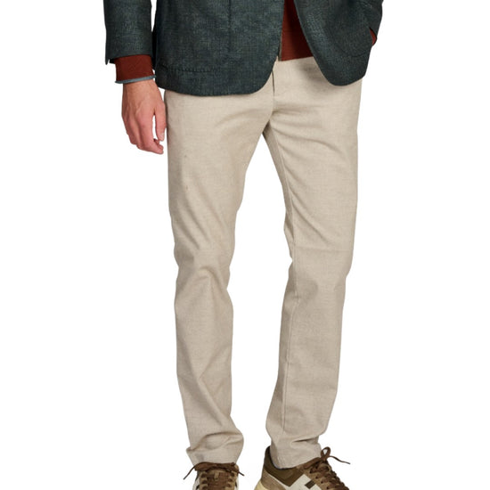 NN.07 Theo 1067 melange twill slim trousers Cement - Checkpoint Mol