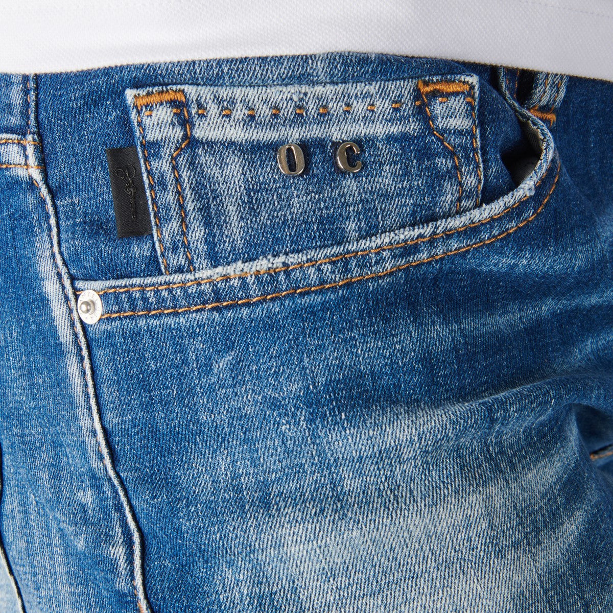 Tramarossa 19.80 Jeans Used Sky – detail van de wassing
