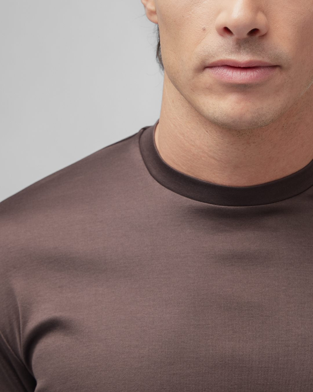 Valenza Interlock Supima Longsleeve Ebony Brown - productfoto 4