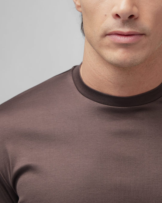Valenza Interlock Supima Longsleeve Ebony Brown - productfoto 4