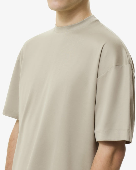 Valenza Interlock Supima Oversized T-Shirt Pearl Grey - productfoto 2
