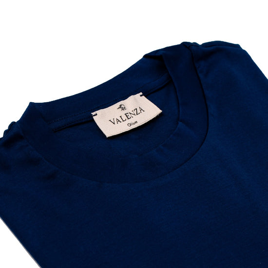 Valenza Interlock Supima T-Shirt Blue - productfoto 4