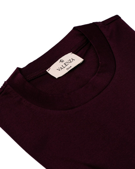 Valenza Interlock Supima T-Shirt Burgundy Red - productfoto 2