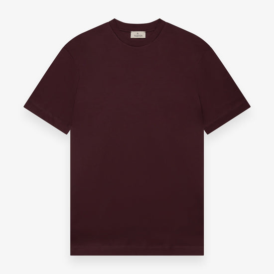 Valenza Interlock Supima T-Shirt Burgundy Red - productfoto 1