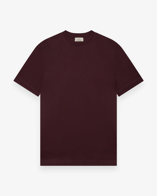 Valenza Interlock Supima T-Shirt Burgundy Red - productfoto 1
