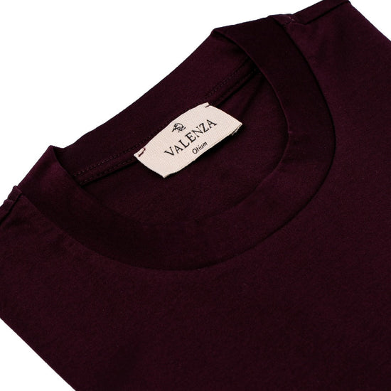 Valenza Interlock Supima T-Shirt Burgundy Red - productfoto 2
