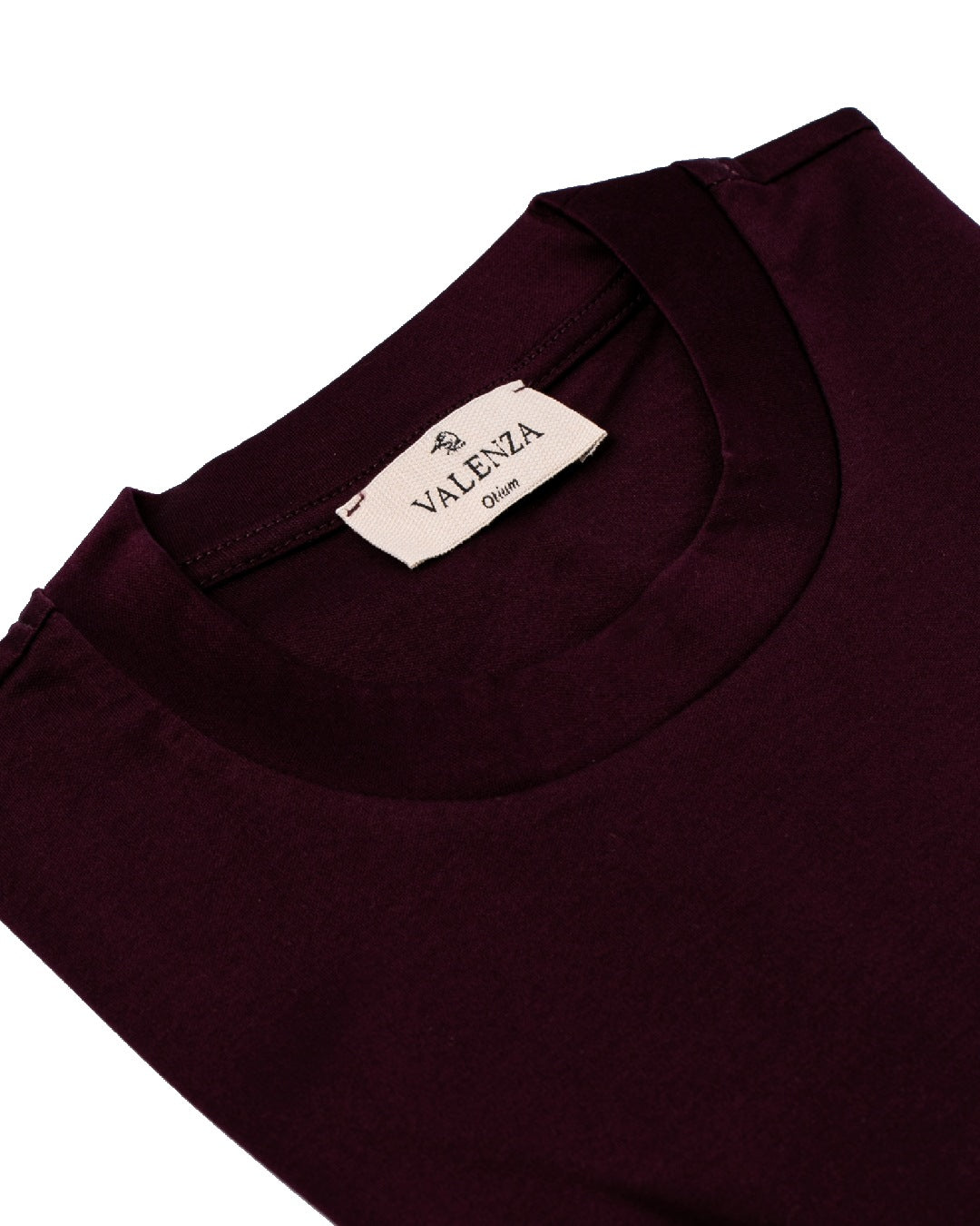 Valenza Interlock Supima T-Shirt Burgundy Red - productfoto 2