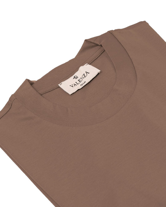 Valenza Interlock Supima T-Shirt Corteccia Brown - productfoto 3