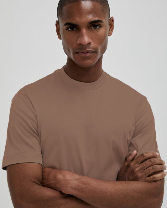Valenza Interlock Supima T-Shirt Corteccia Brown - productfoto 4