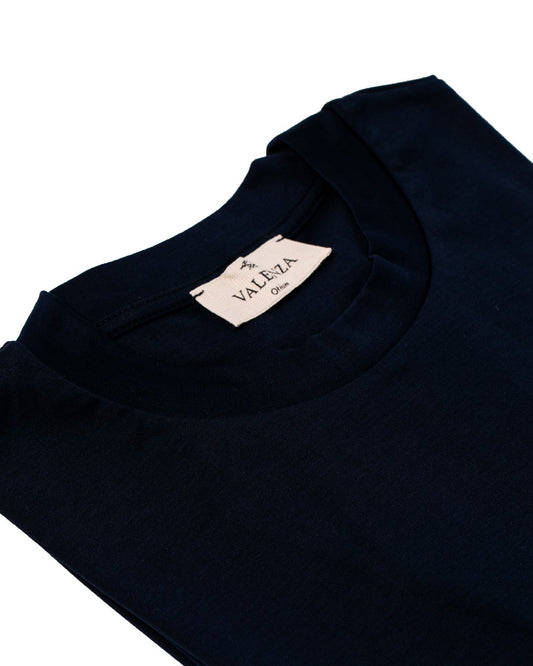 Valenza Interlock Supima T-Shirt Navy - productfoto 3