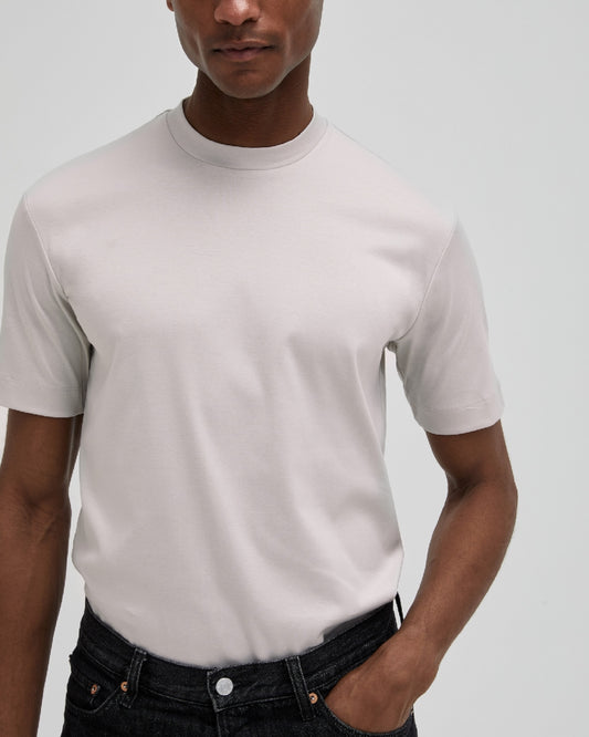 Valenza Interlock Supima T-Shirt Pearl Grey - productfoto 2